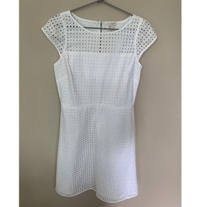 NWOT. JCrew White Eyelet Lace Dress. Sz 4